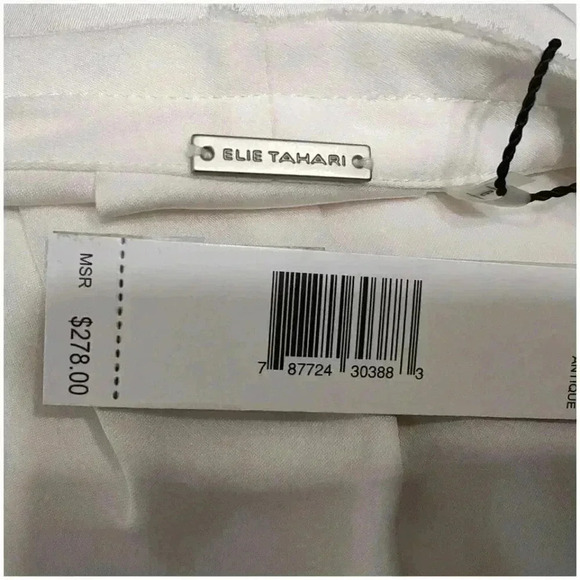 Elie Tahari Willow Silk Blouse Ivory Women's Large Long Sleeve - Picture 5 of 5